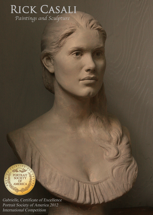 Casali Portrait Bust of Gabrielle Award-winning The Portrait Society of America